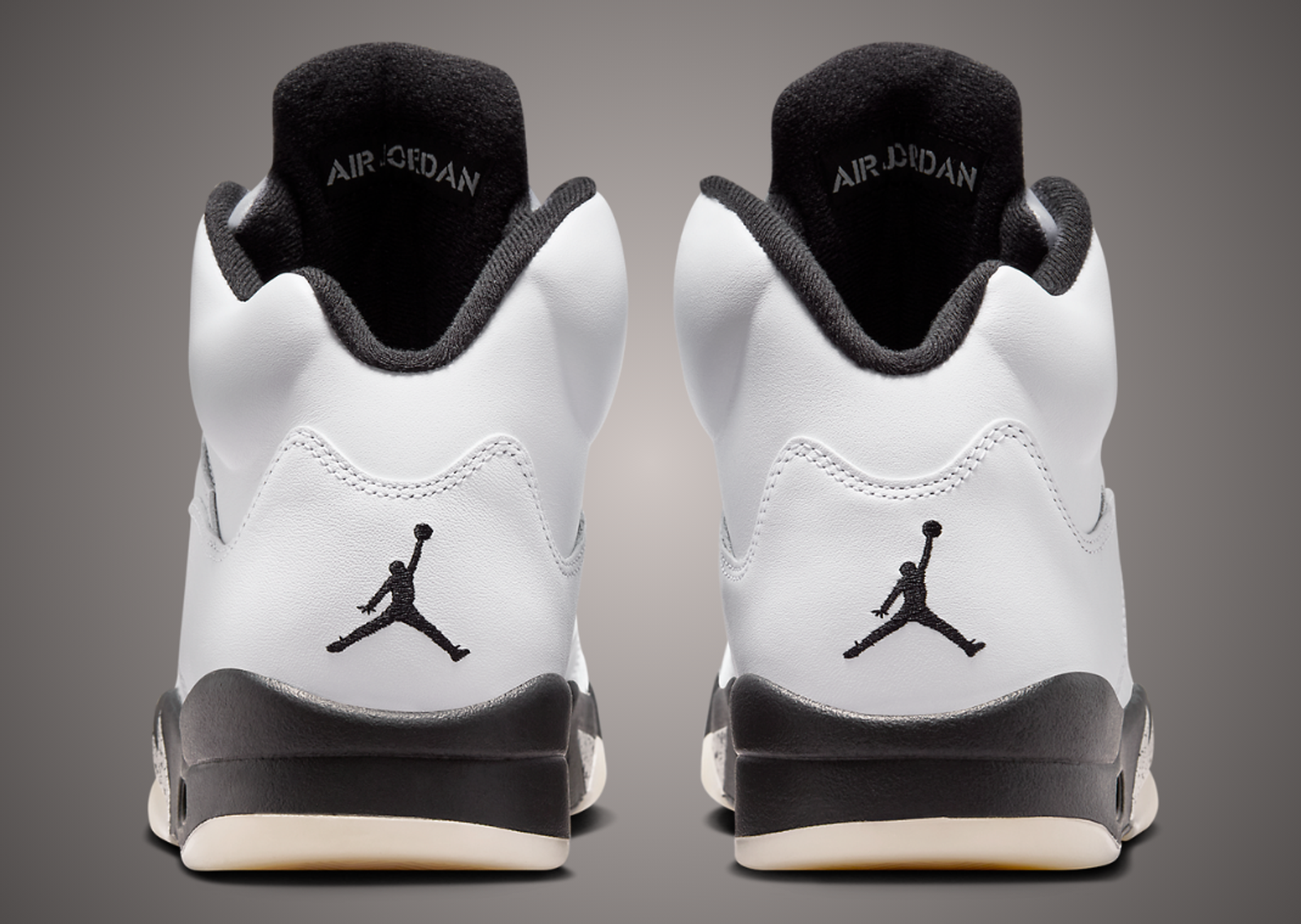 Air Jordan 5 Retro White Metallic Black Back