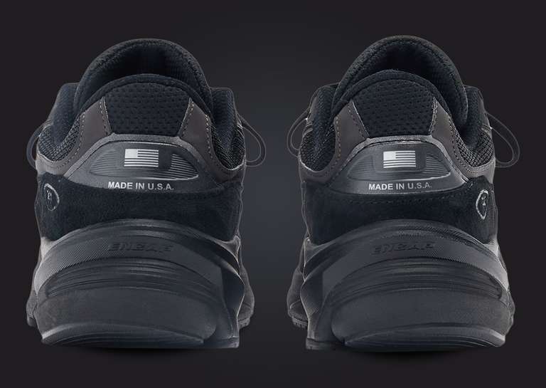 New Balance 990v6 Made in USA Triple Black Heel