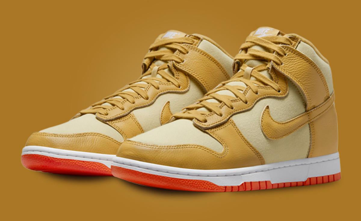 The Nike Dunk High Premium Gold Orange Releases On April 6th