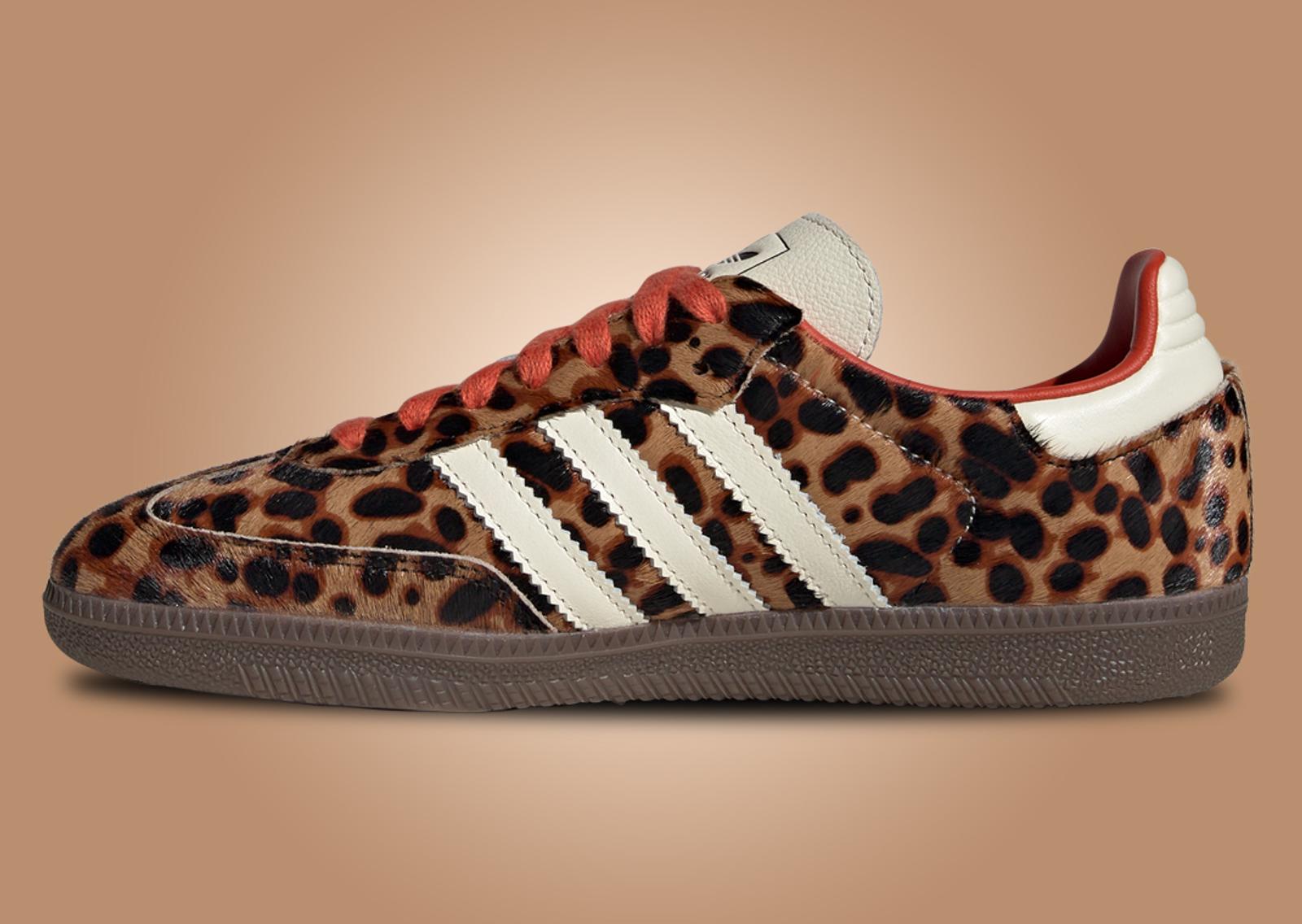 adidas Samba OG Leopard Preloved Red (W) Medial