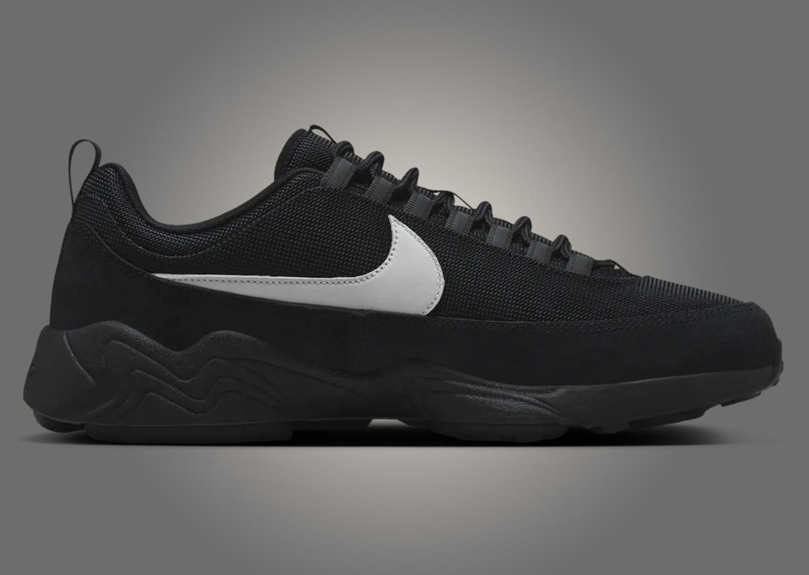 fragment design x Nike Air Zoom Spiridon SP Black Medial