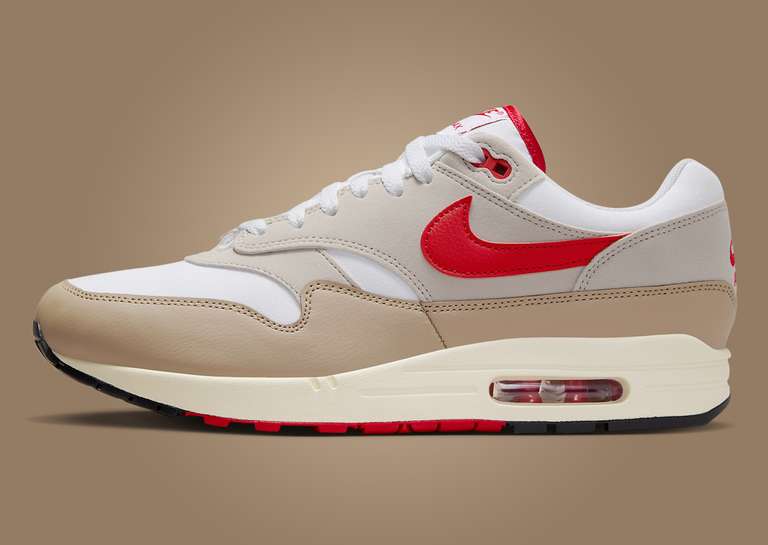 Nike Air Max 1 Cream II University Red Lateral