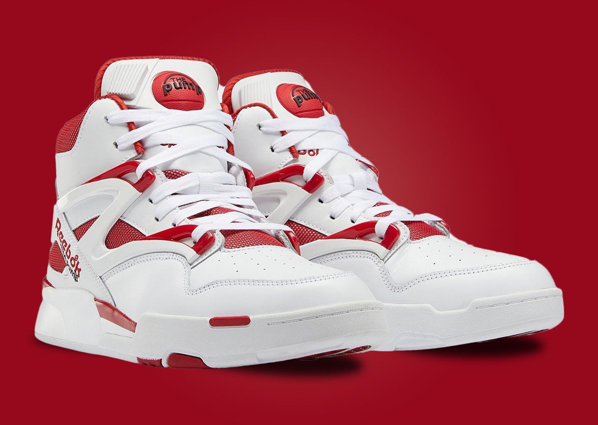 White And Red Tones Cover The Reebok Pump Omni Zone 2