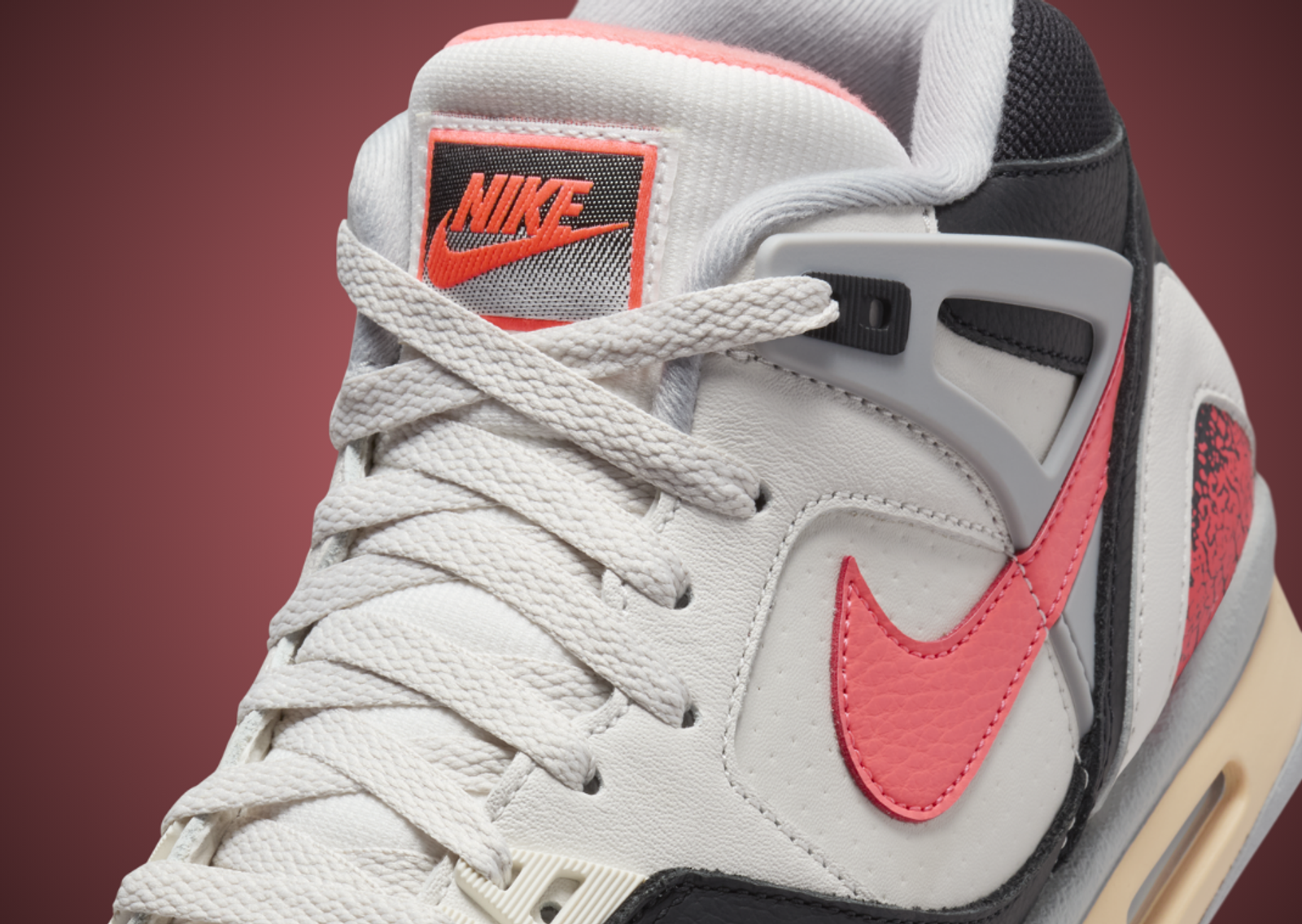 Nike Air Tech Challenge 2 Photon Dust Hot Lava Tongue Detail