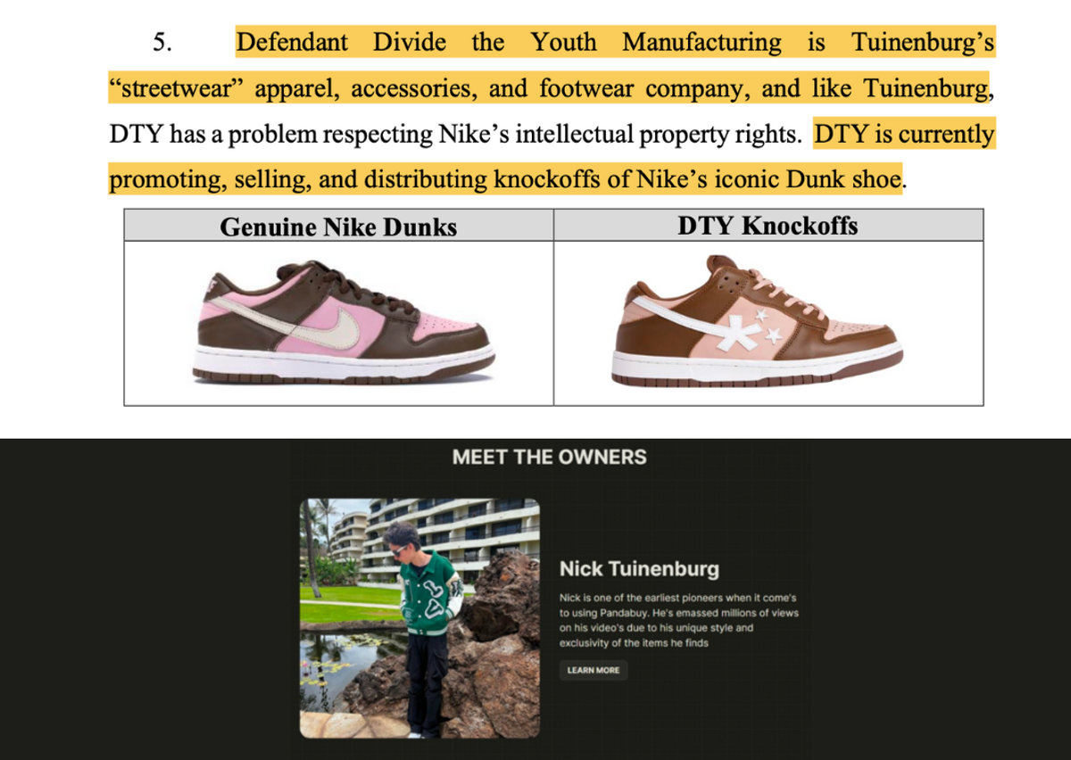 Nike Sues Rep Sneaker Influencers Cedaz and Nicholas Tuinenburg