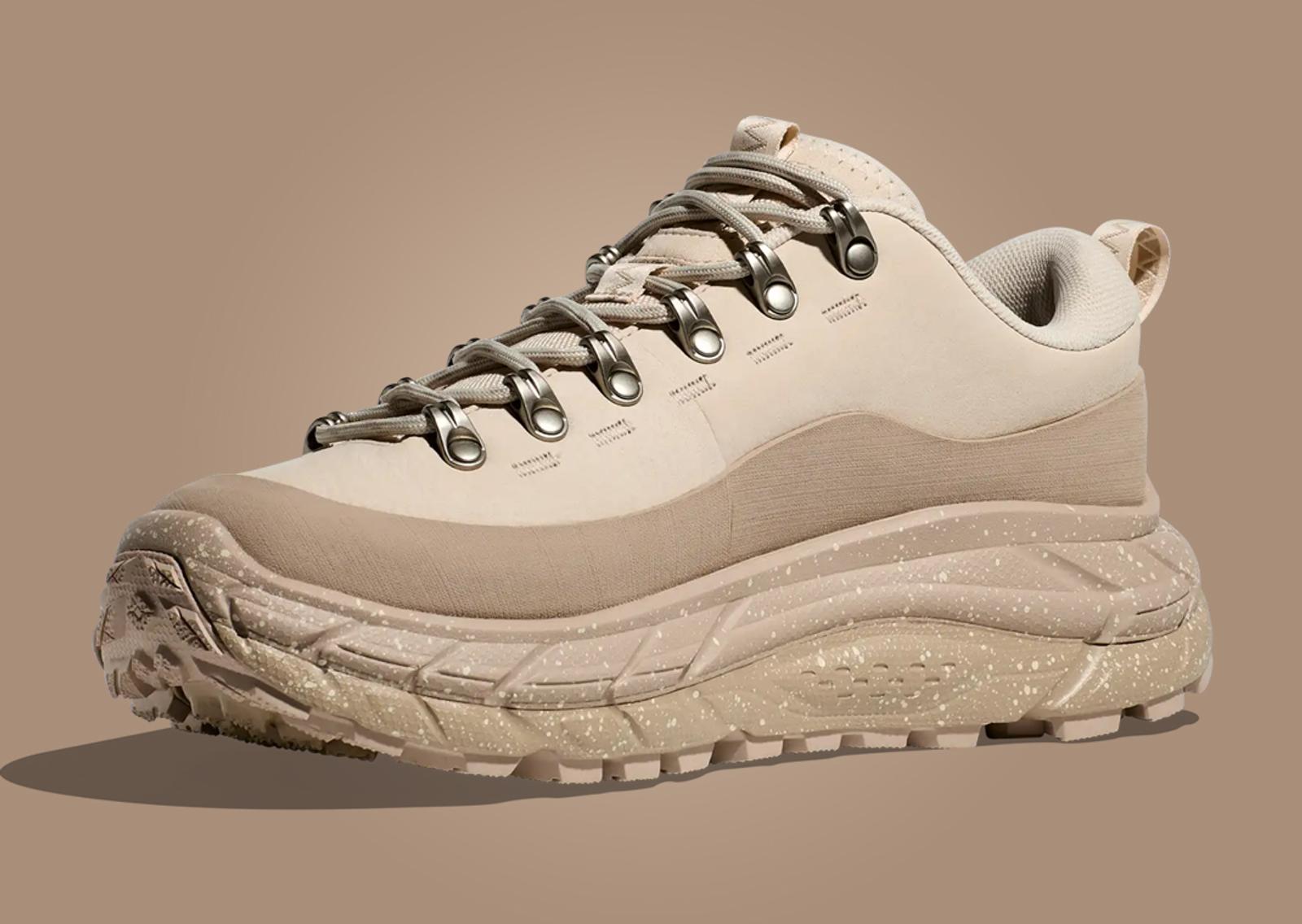 HOKA ONE ONE x Tor Summit 2 Oat Milk Oxford Tan Medial Angle