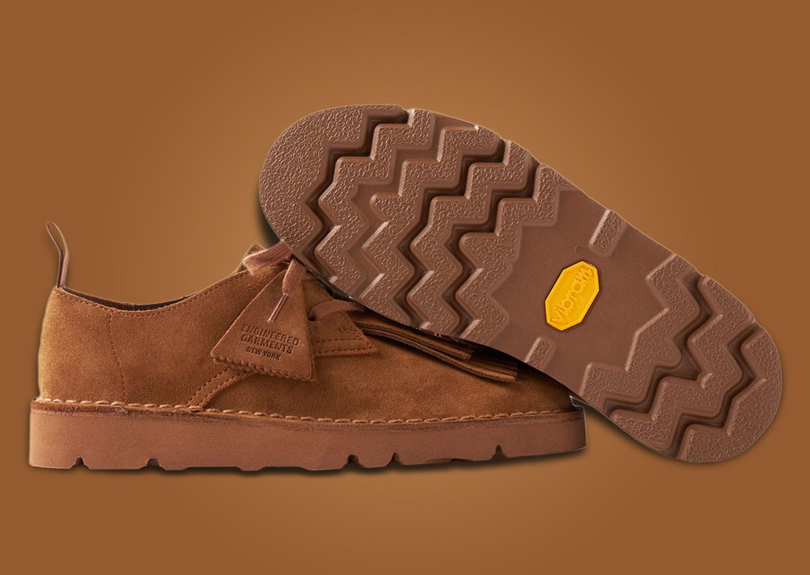 Engineered Garments x Clarks Originals Desert Khan Brown Outsole