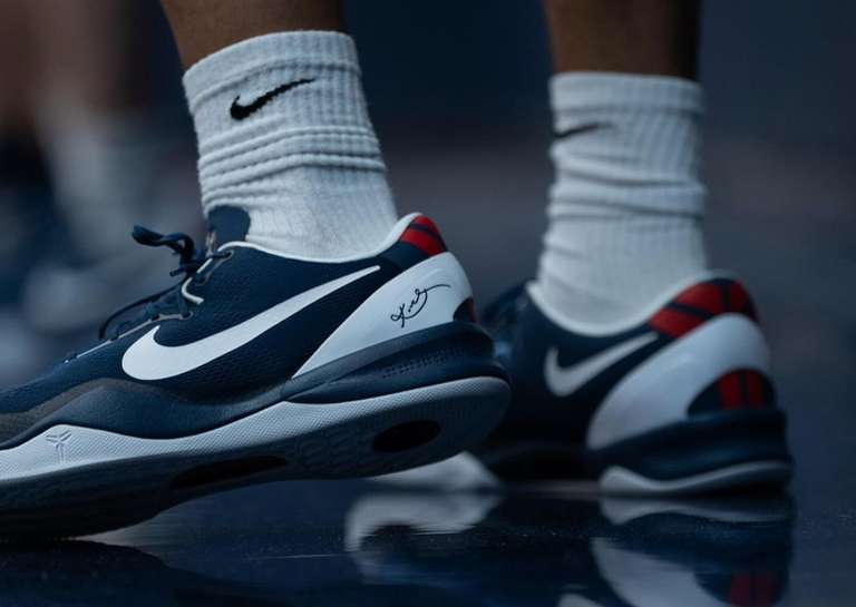 Nike Kobe 8 Protro UCONN PE Heel On-Foot