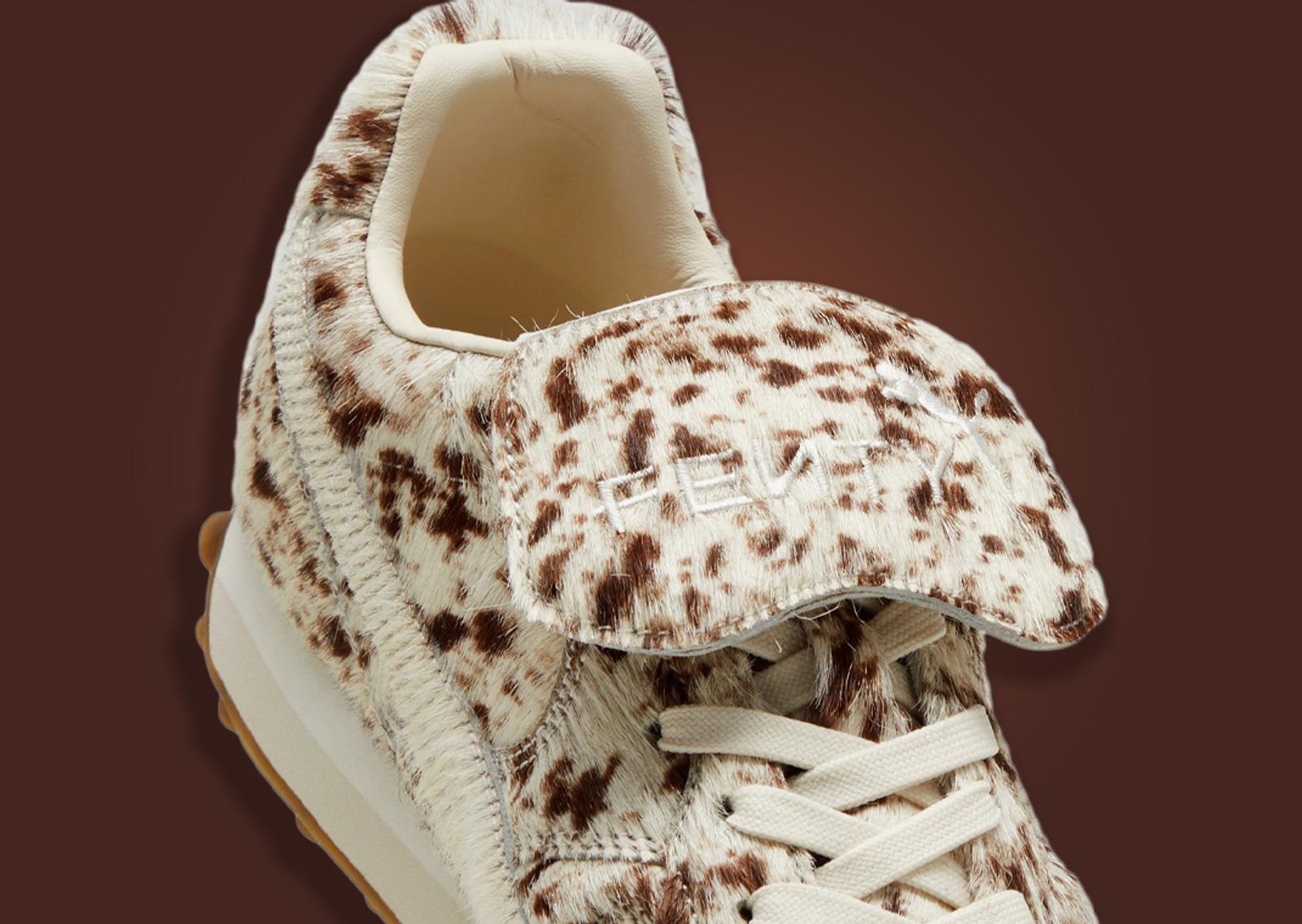 Fenty x Puma Avanti Faux Fur Cow Print Tongue Detail