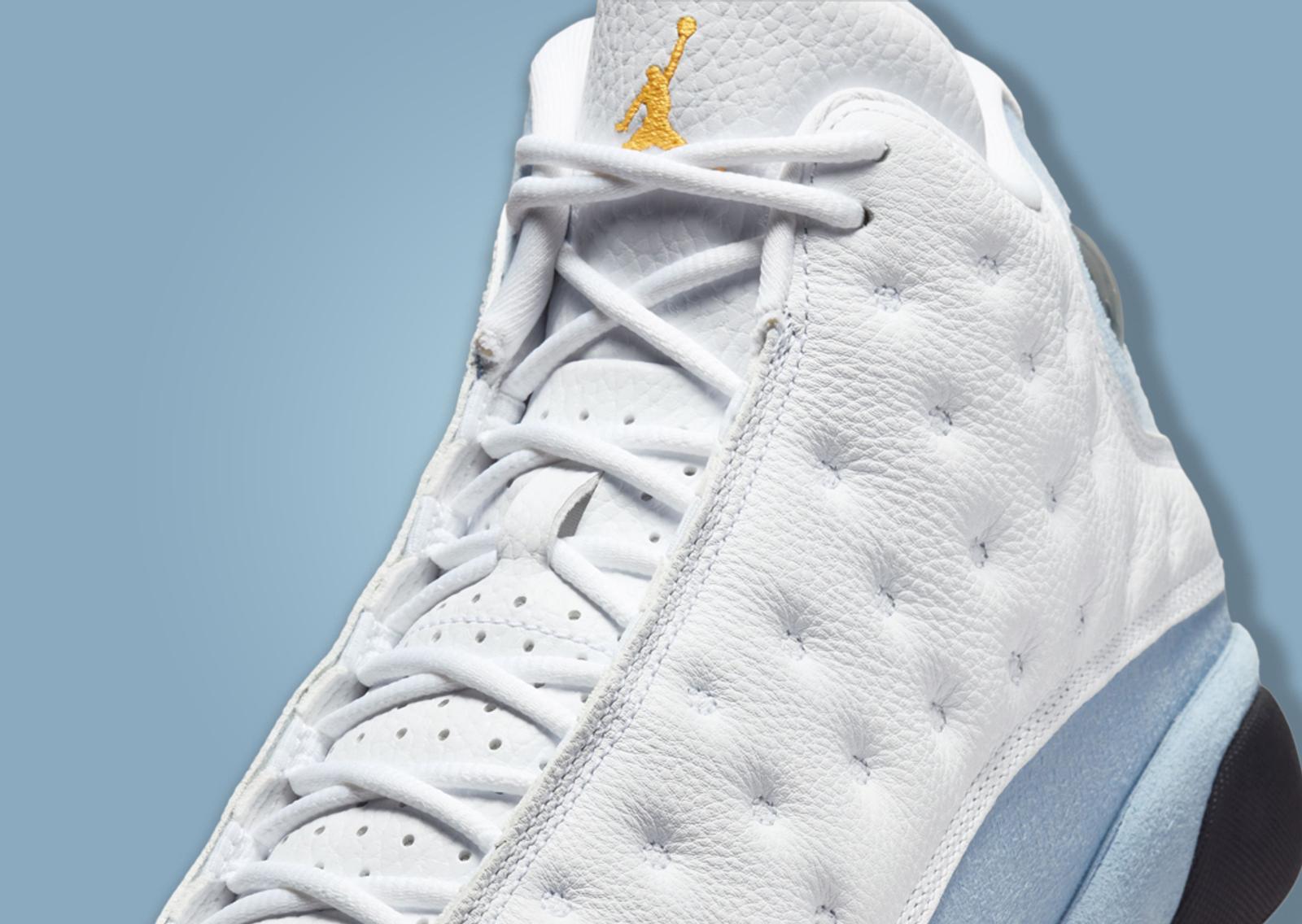 Air Jordan 13 Retro Blue Grey Tongue Detail