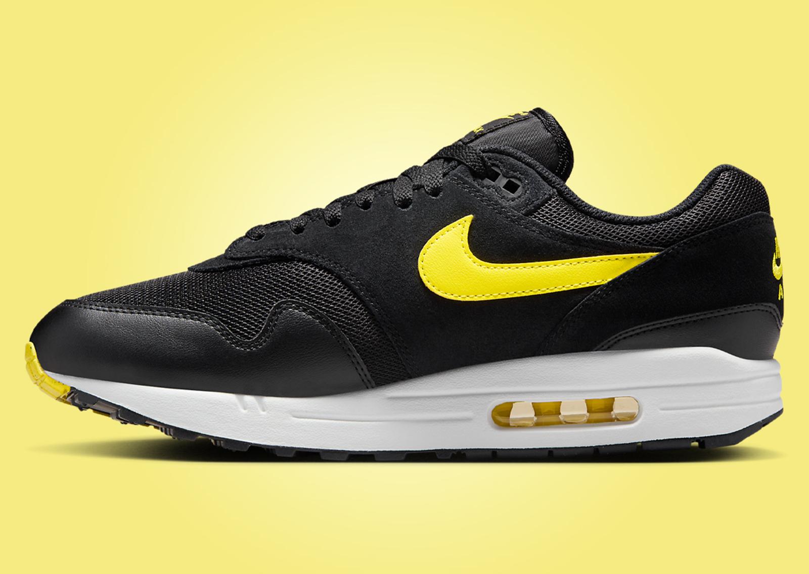 Nike Air Max 1 Black Opti Yellow Medial