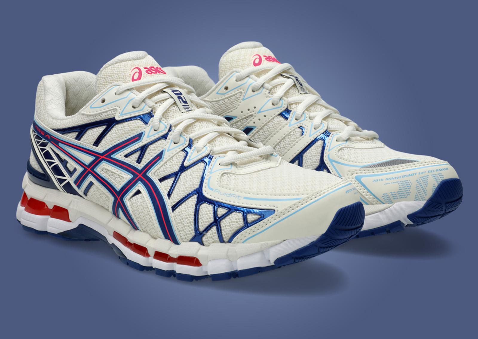 Asics Gel-Kayano 20 Cream Blue Angle