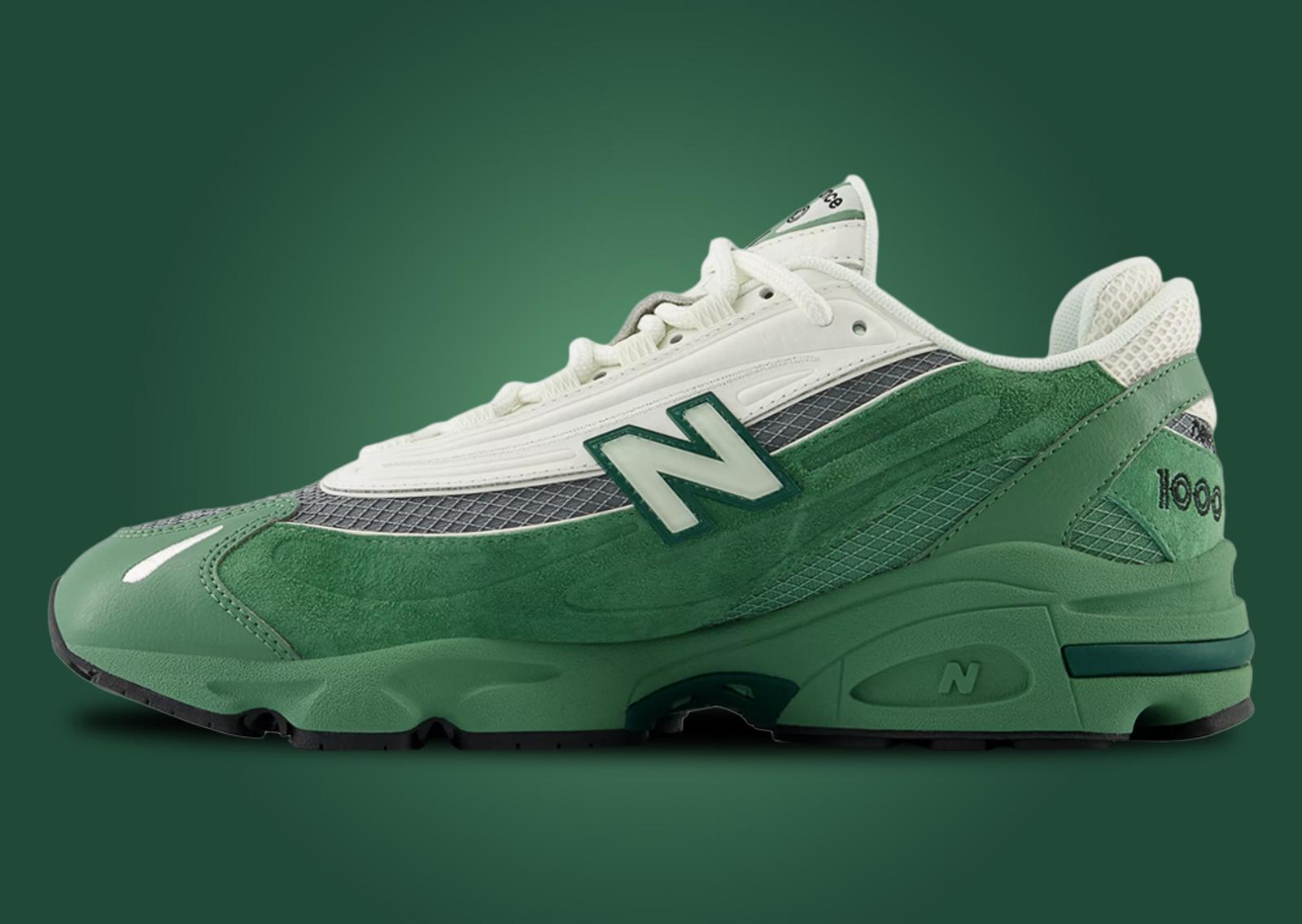 New Balance 1000 Green Grey Medial