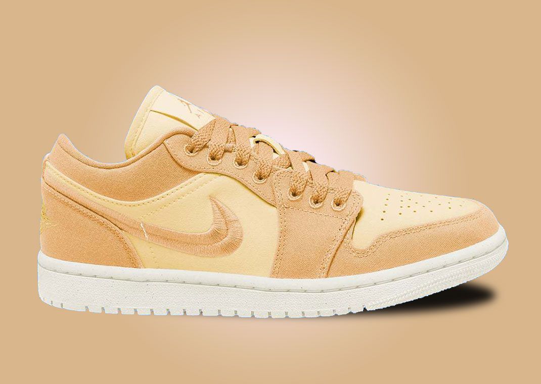 Go For Gold With This Air Jordan 1 Low SE Canvas