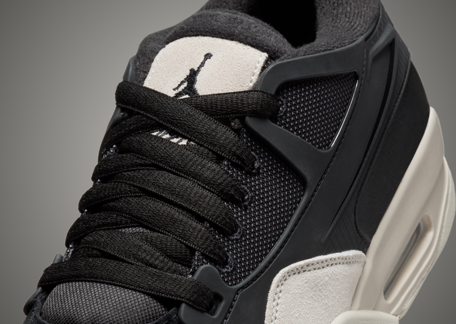 Air Jordan 4 RM Black Light Bone Detail