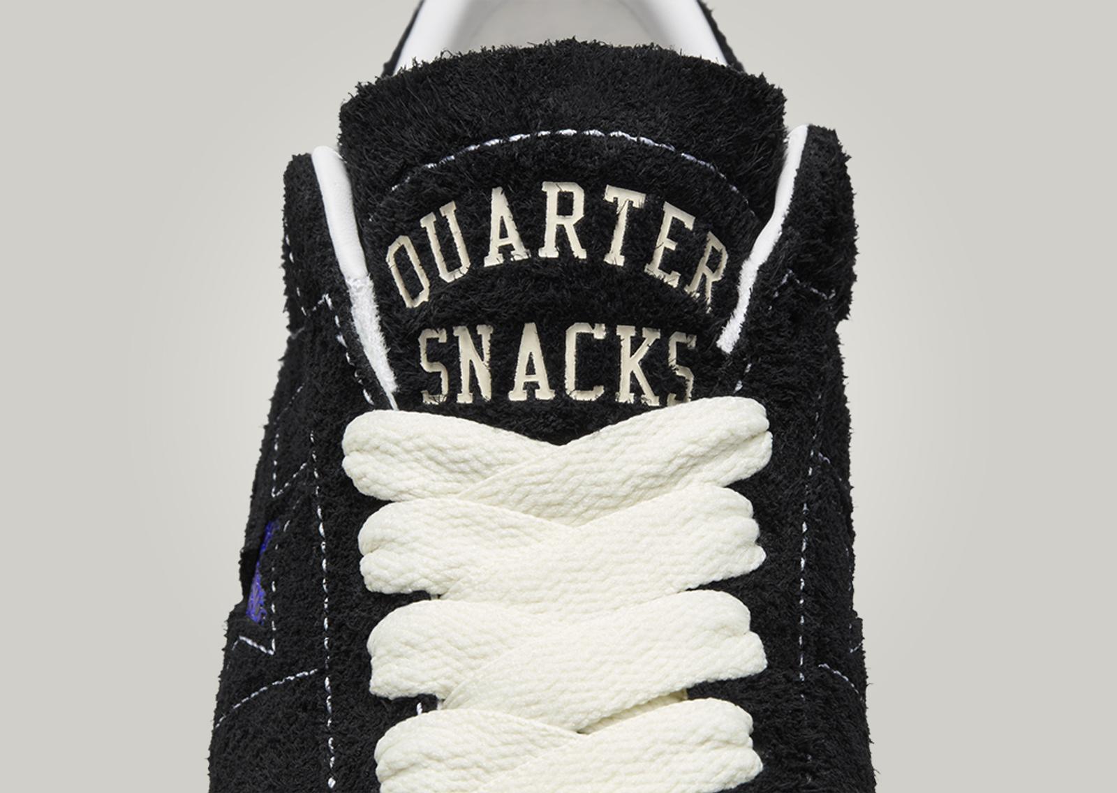 Quartersnacks x Converse One Star Pro Ox Black Tongue Tag