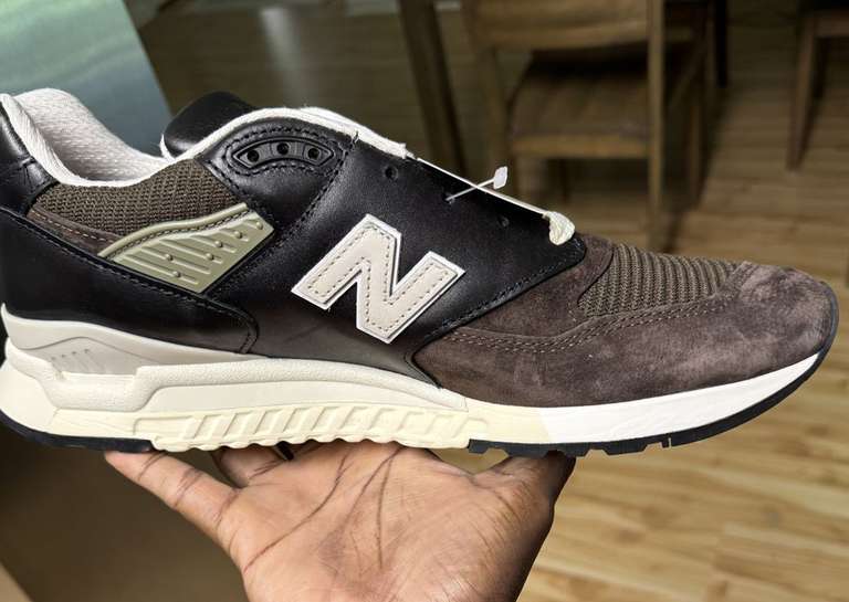 New Balance 998 Made in USA Brown Toe Medial