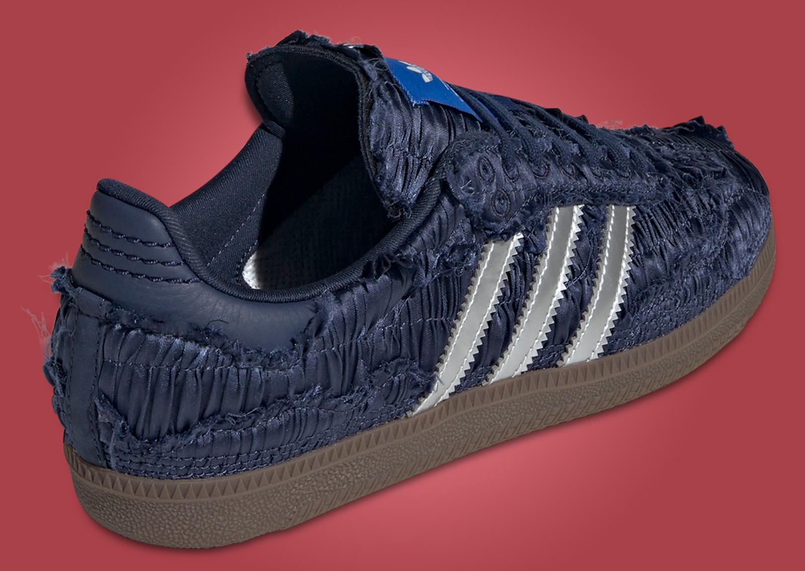 Caroline Hu x adidas Samba OG Dark Blue (W) Heel Angle