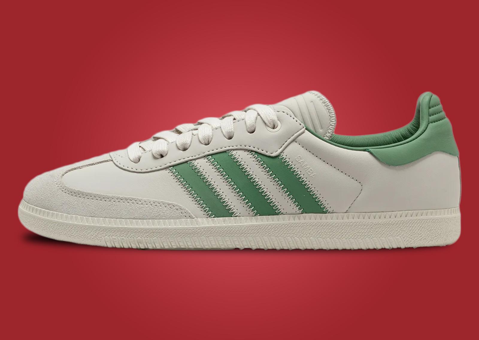 Humanrace x adidas Samba Aluminium Preloved Green Lateral