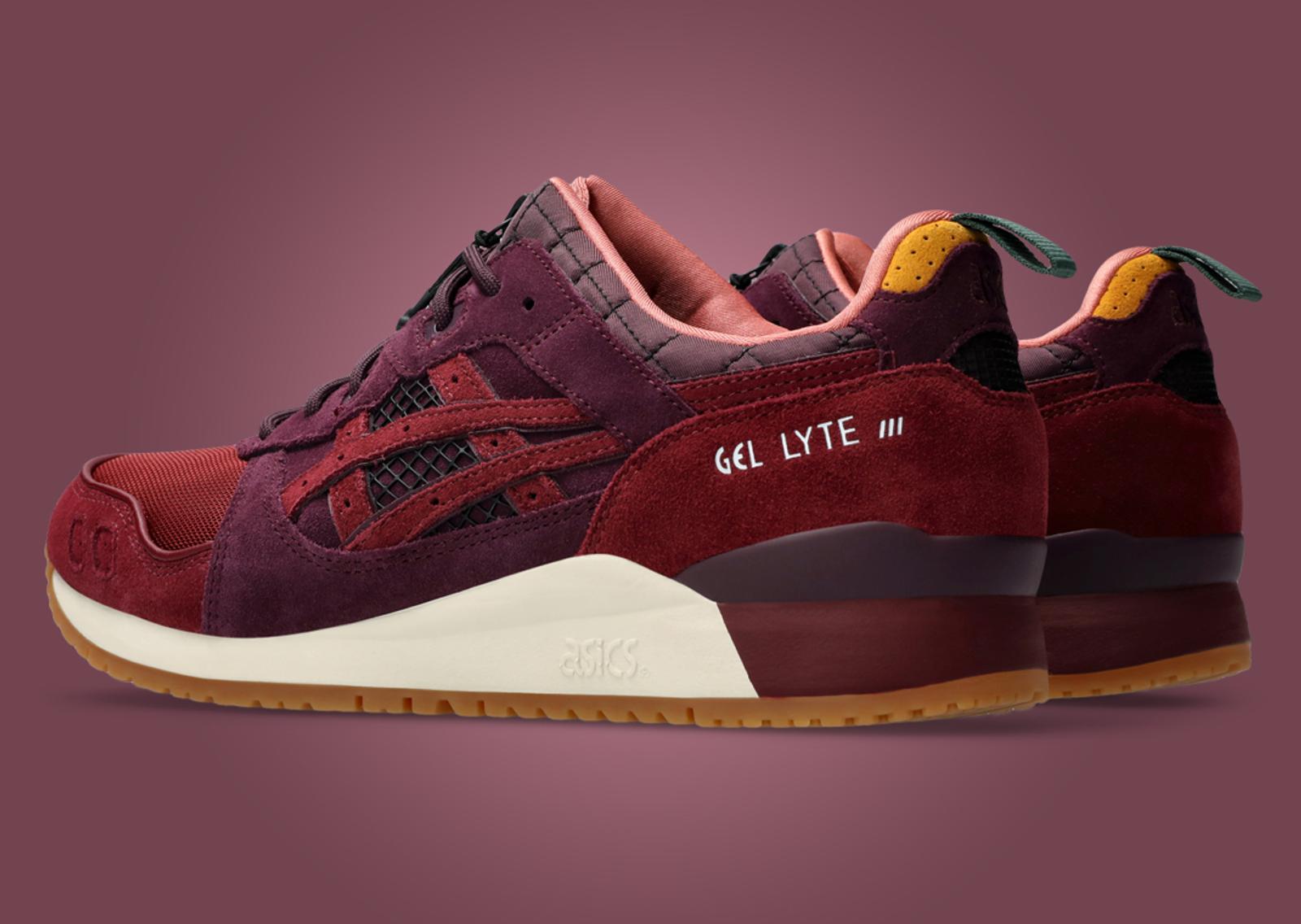 mita sneakers x Asics Gel-Lyte III Dried Rose Heel Angle