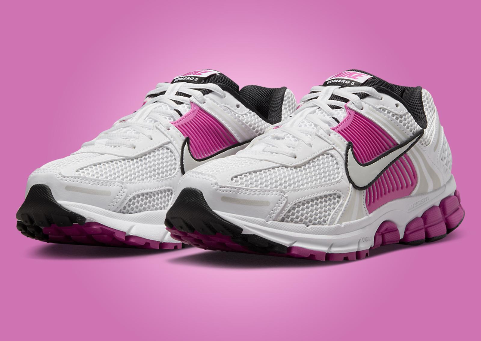 Nike Zoom Vomero 5 White Hot Fuchsia (W) Angle