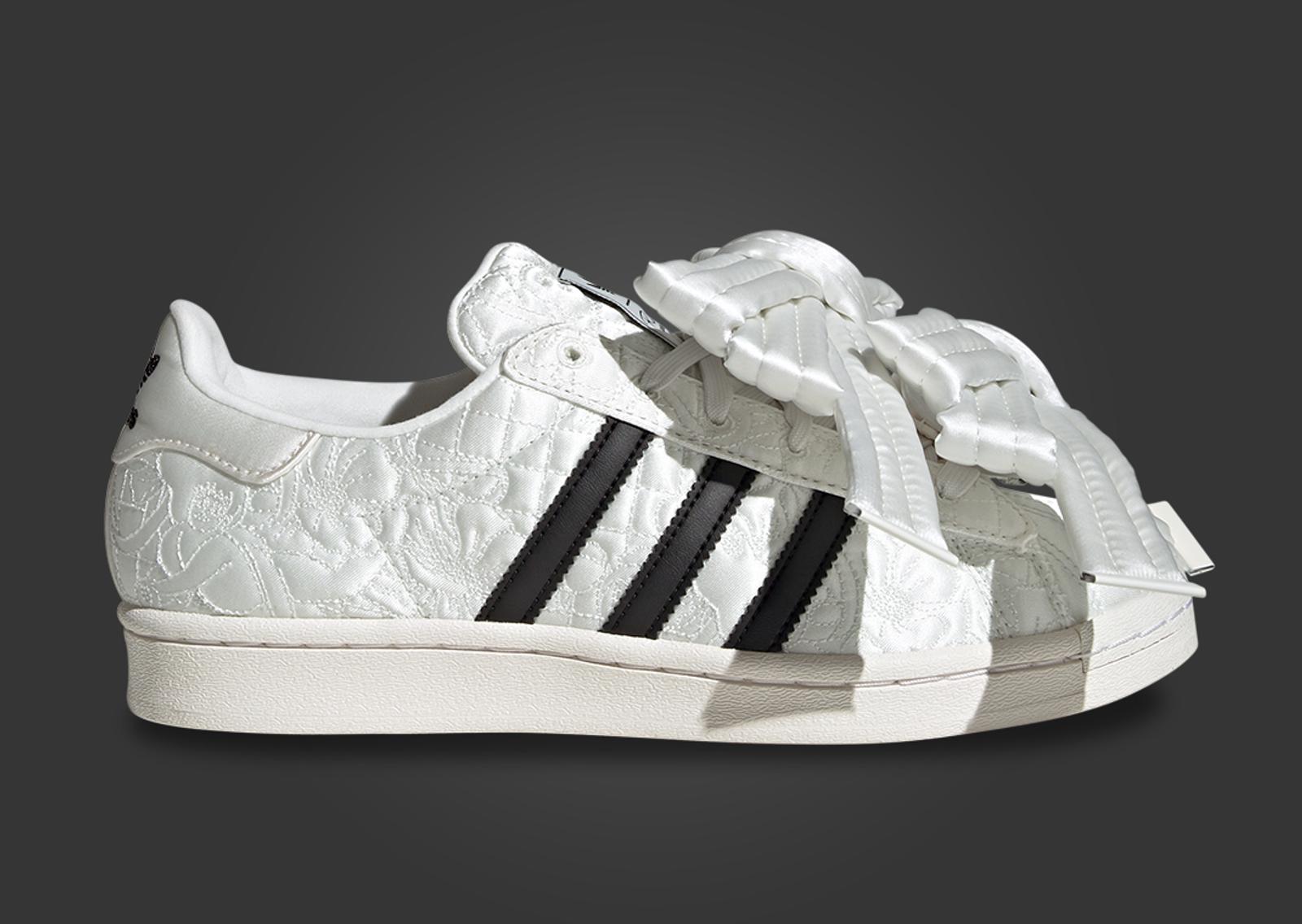 Caroline Hu x adidas Superstar Core White Core Black (W) Lateral