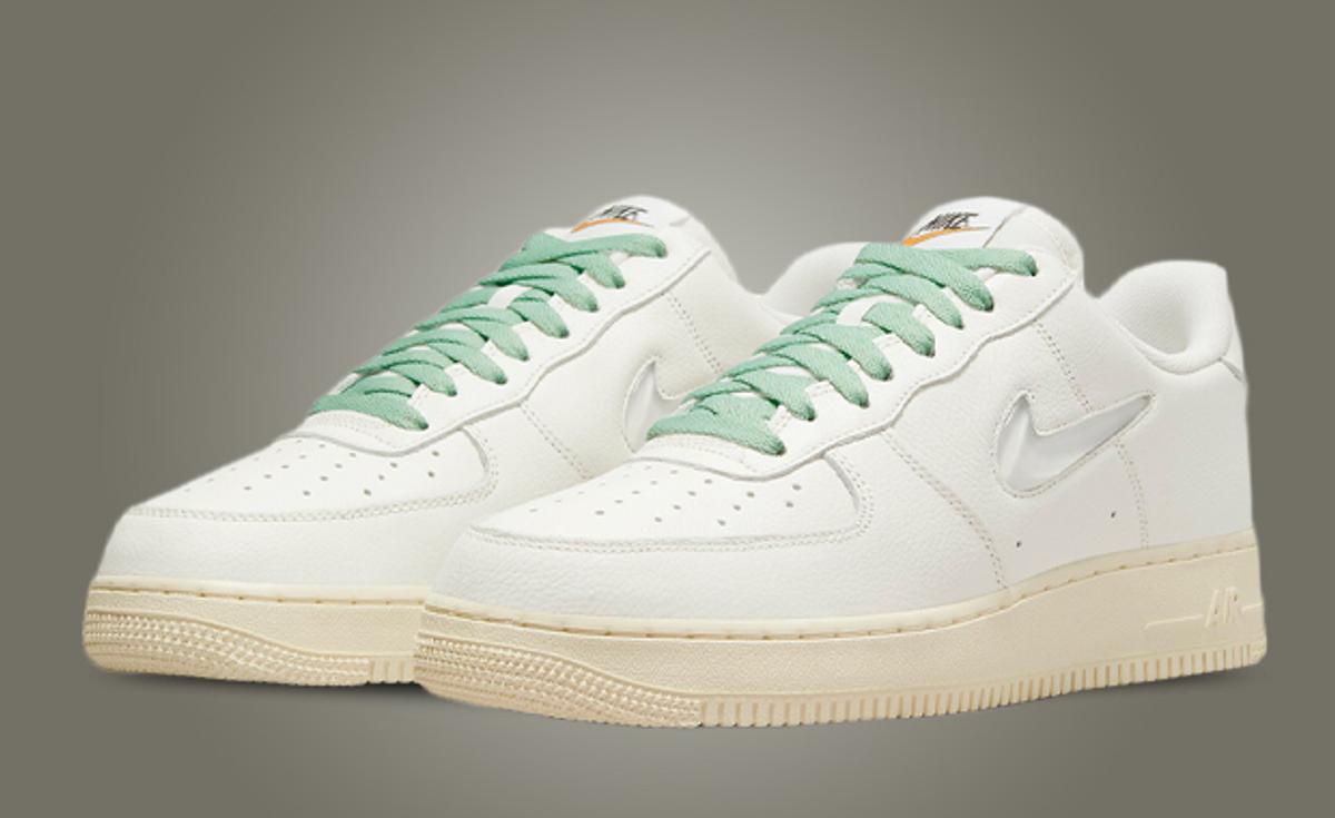 Enamel Green Accents This Nike Air Force 1 Low Jewel
