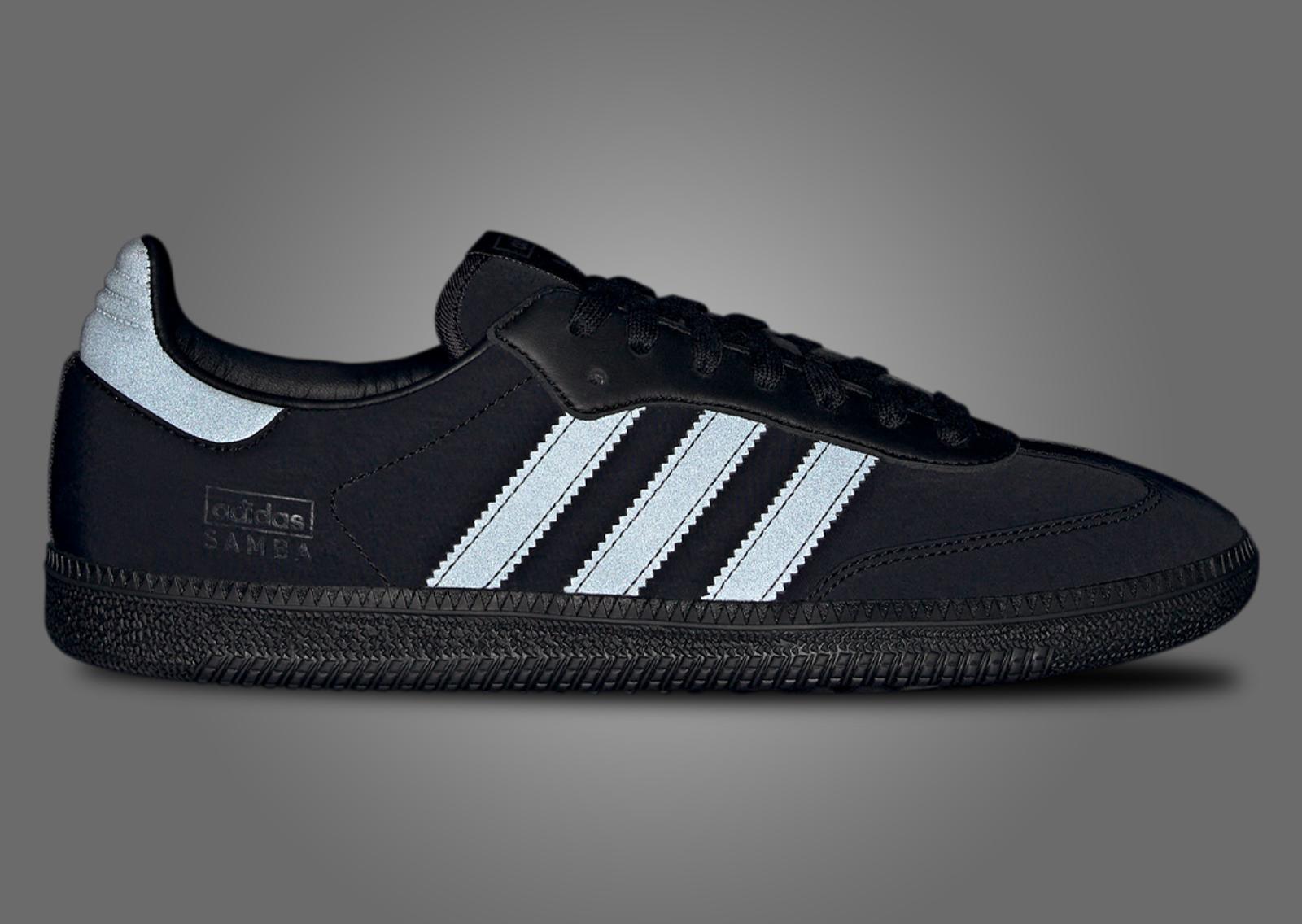 adidas Samba OG Core Black Crinkle Nylon 3M Lateral Detail