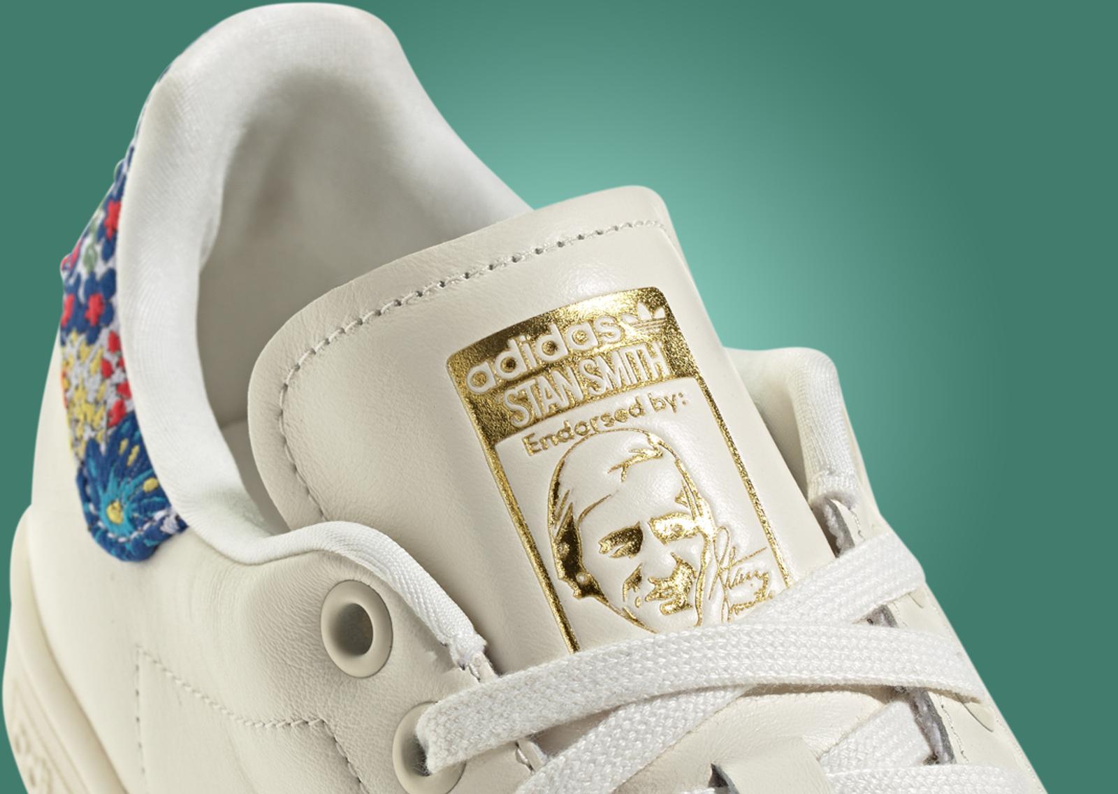 Liberty London x adidas Stan Smith Off White (W) Tongue Detail