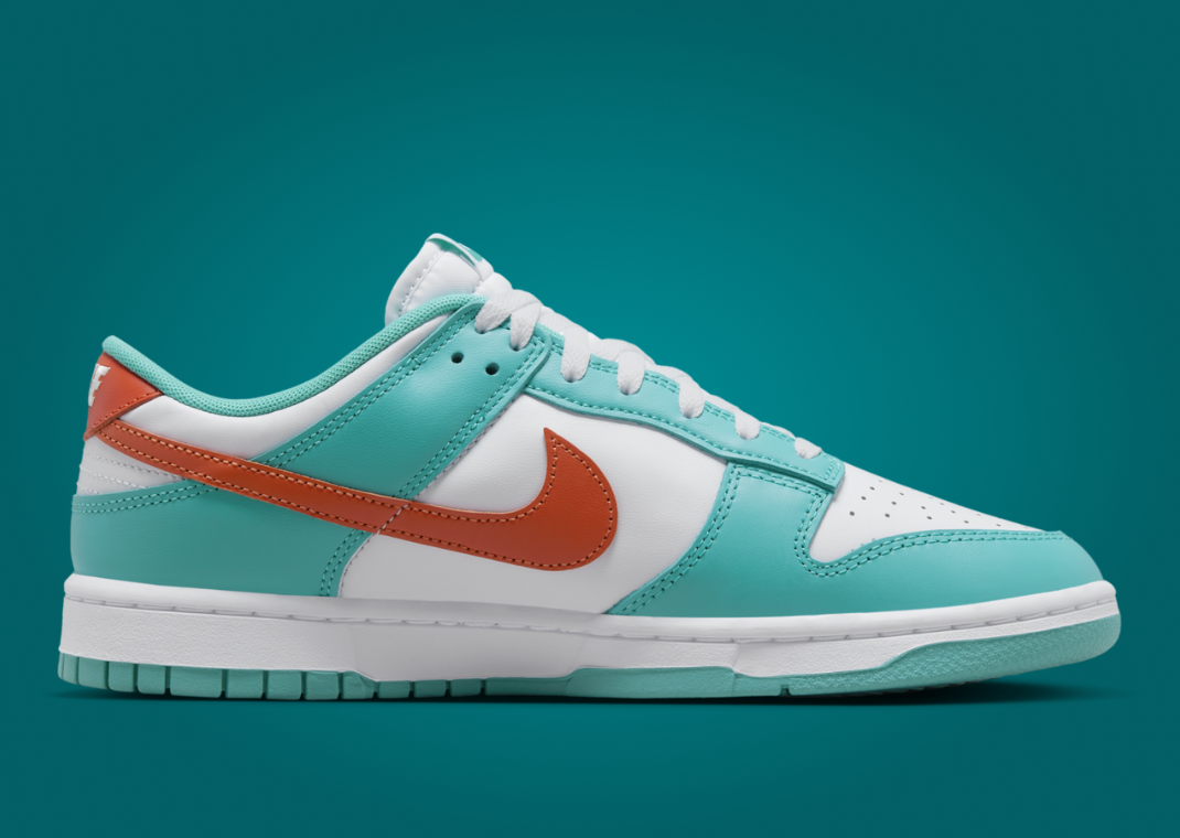 The Nike Dunk Low Miami Dolphins Releases Spring 2024