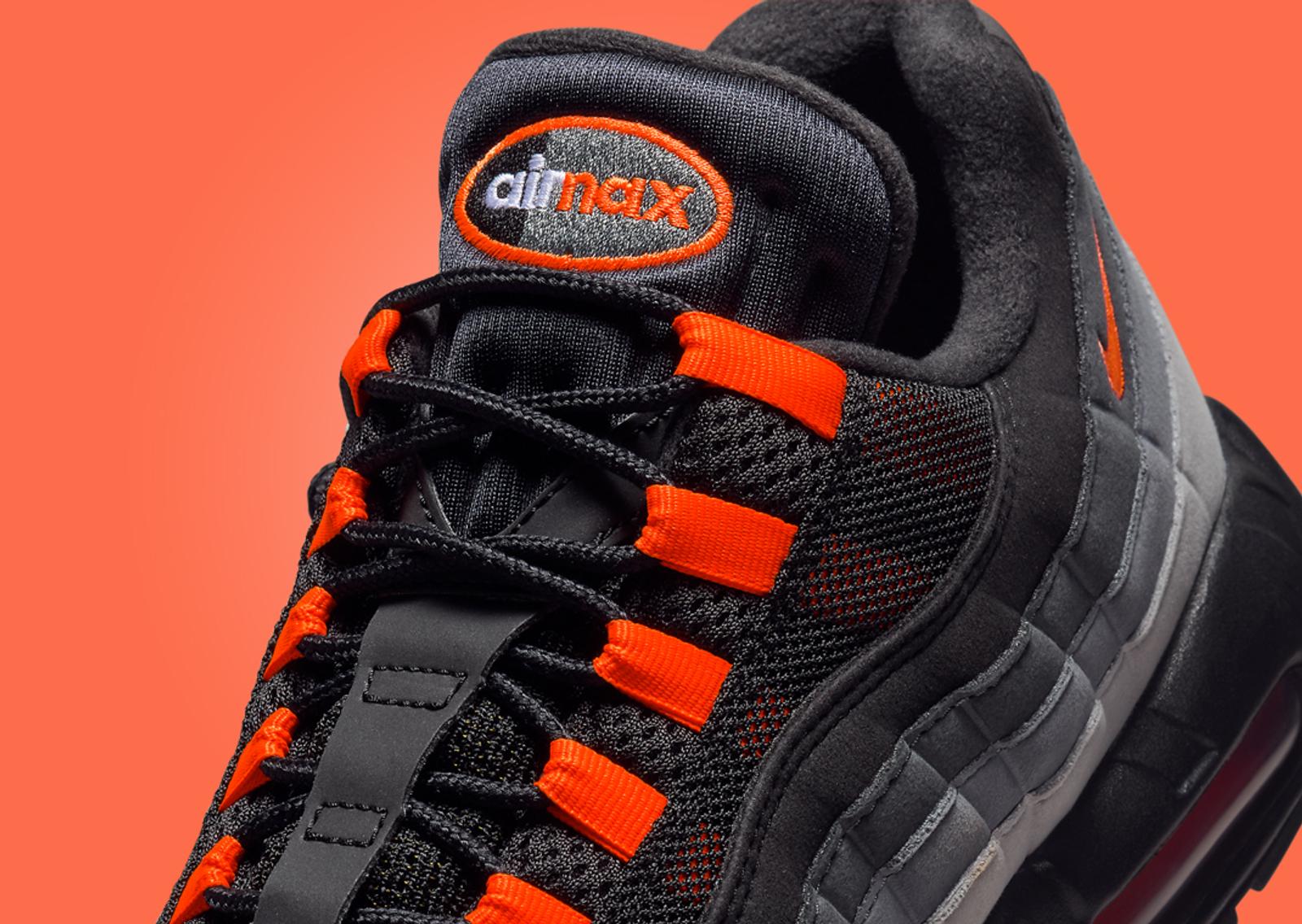 Nike Air Max 95 Black Hyper Crimson Tongue