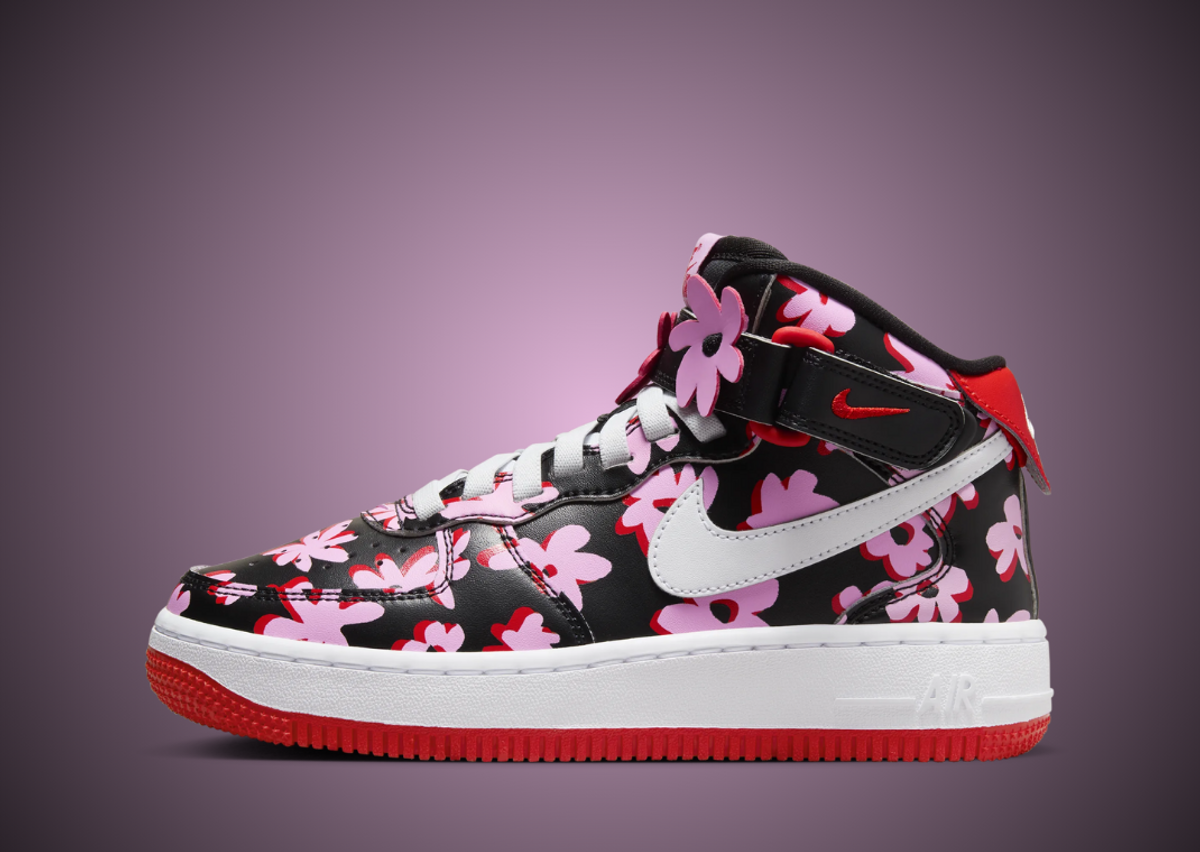 Nike Air Force 1 Mid EasyOn SE Floral Print (GS) Lateral