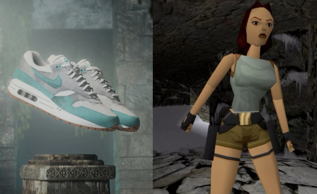 The .SWOOSH x Nike Air Max 1 Poly Adventure Tomb Raider Releases February 2025