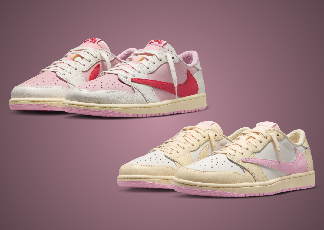 Official Images of Travis Scott's Air Jordan 1 Low Pink Pack Have