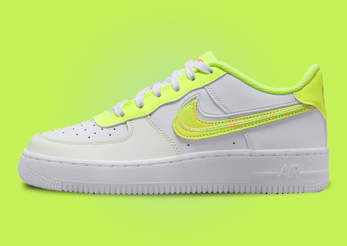 Wear-Away Details Feature On The Nike Air Force 1 LV8 Volt