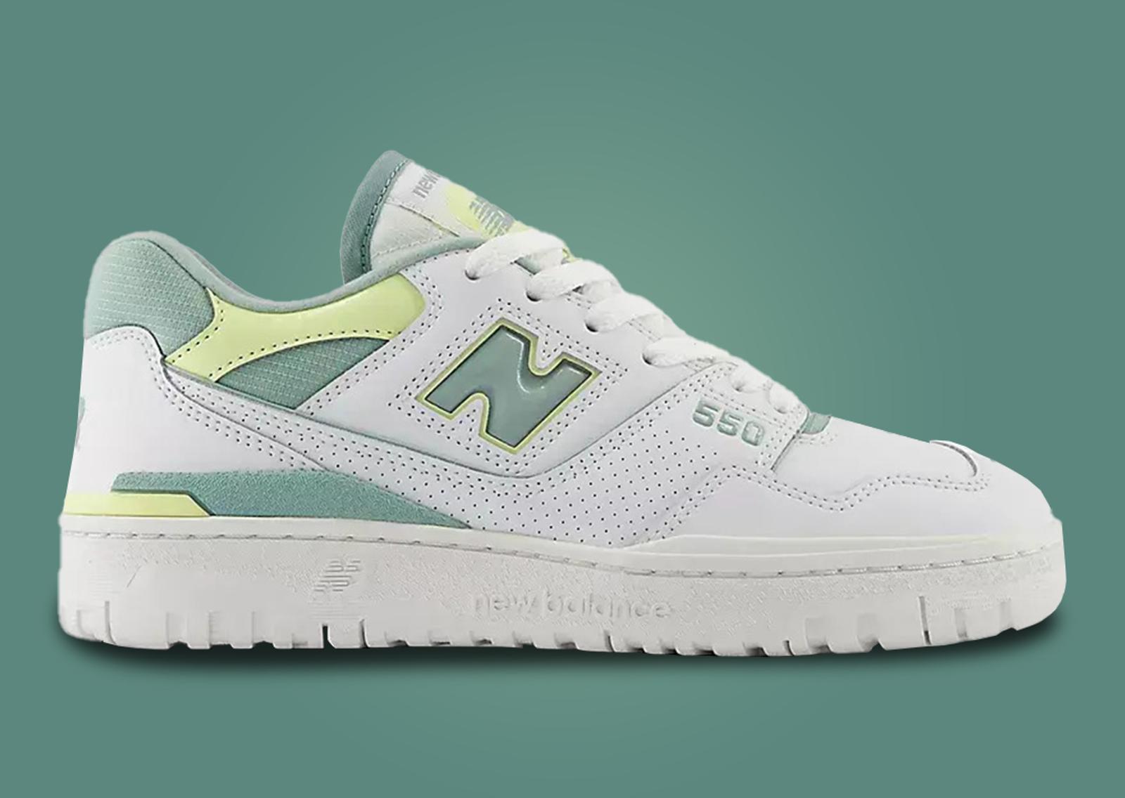 New Balance 550 Salt Marsh Limelight Lateral