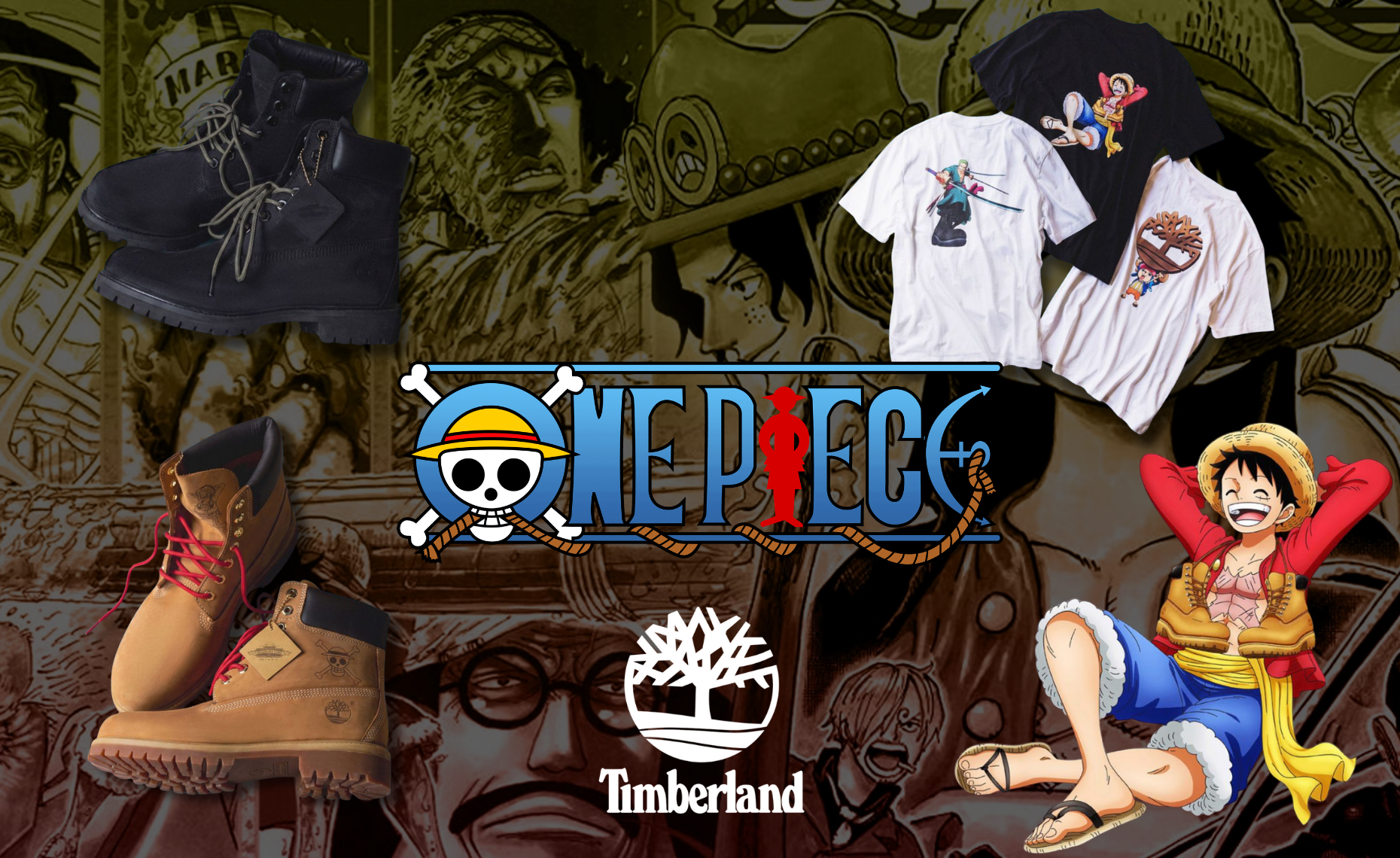 One Piece x Timberland Collection: Luffy, Zoro, & Chopper