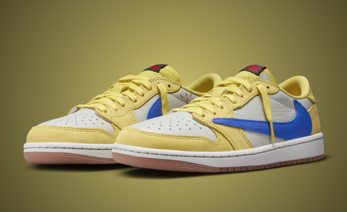 The Travis Scott x Air Jordan 1 Low OG Canary Releases May 2024