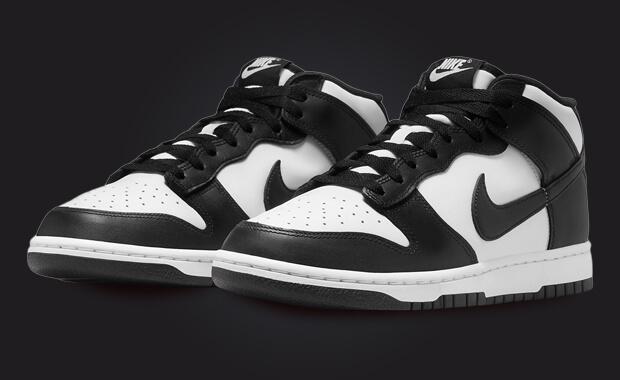 The Nike Dunk Mid Leather Panda Releases December 2023