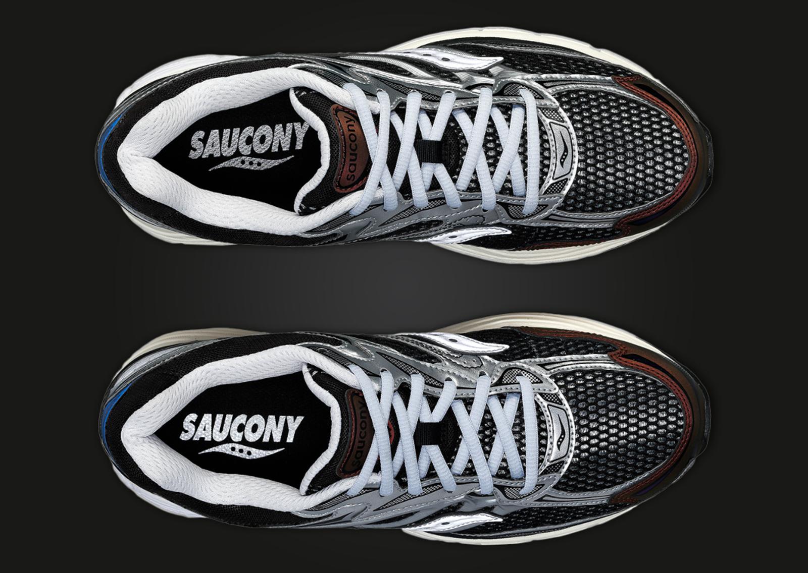 Saucony ProGrid Omni 9 Disrupt Silver Brown Top