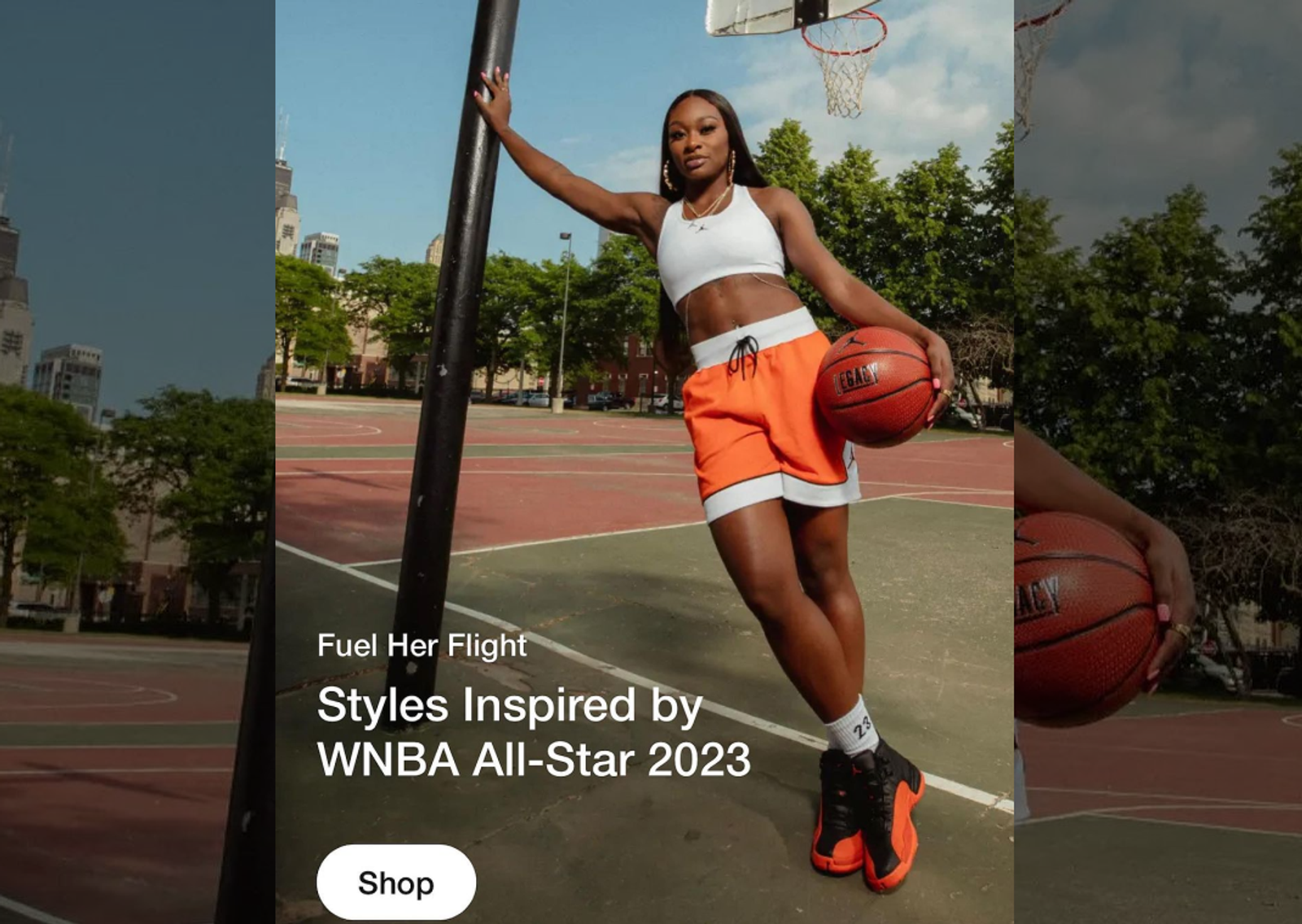 Dana Evans Featured on Nike.com Wearing Jordan 12 Brilliant Orange