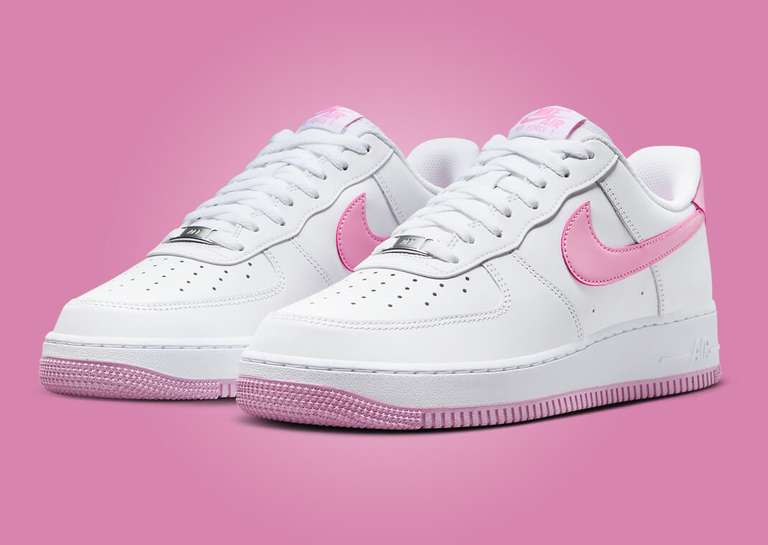 Nike Air Force 1 Low White Pink Rise Angle