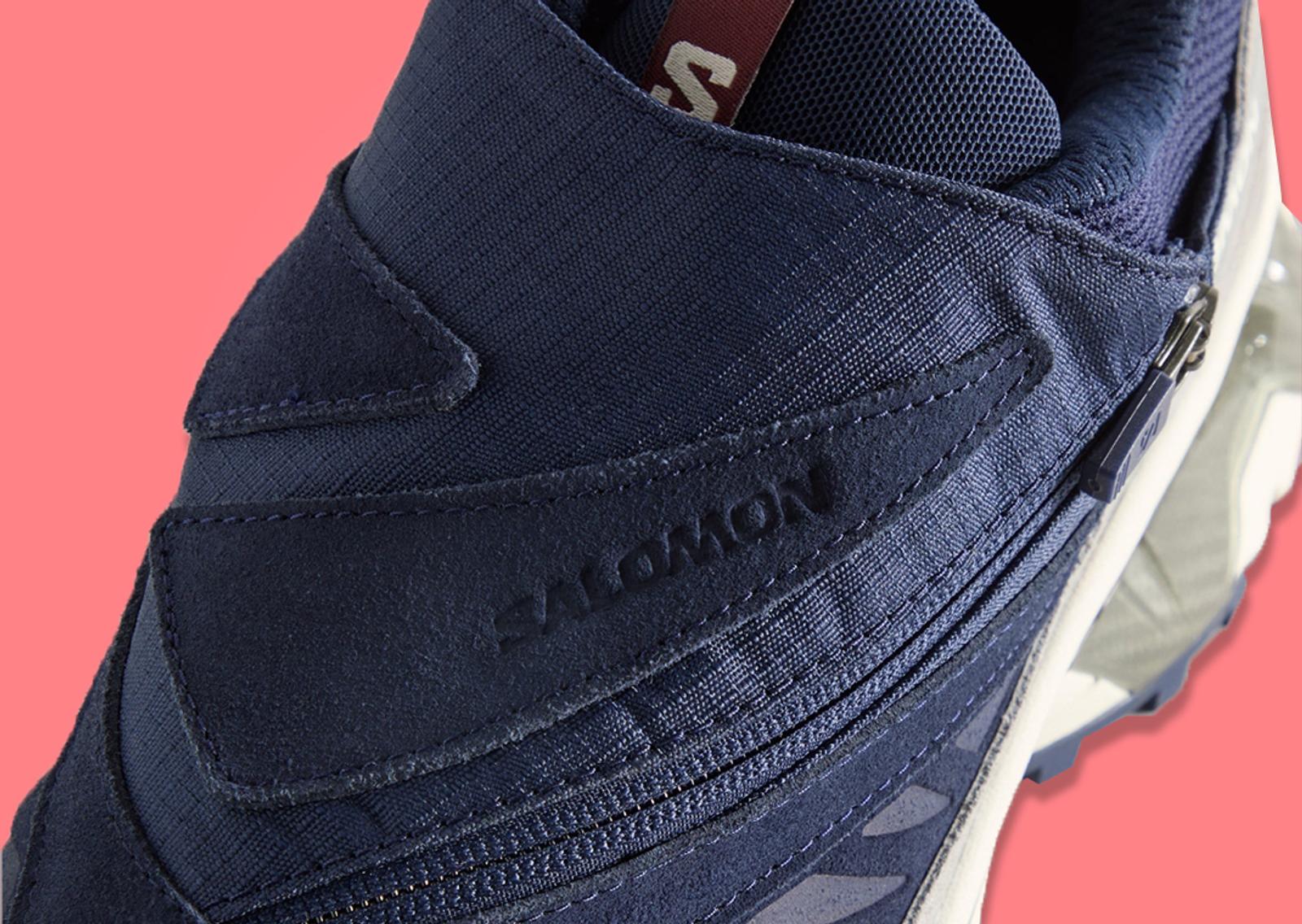 Kith x Salomon XT-Voyager Navy Tongue Detail