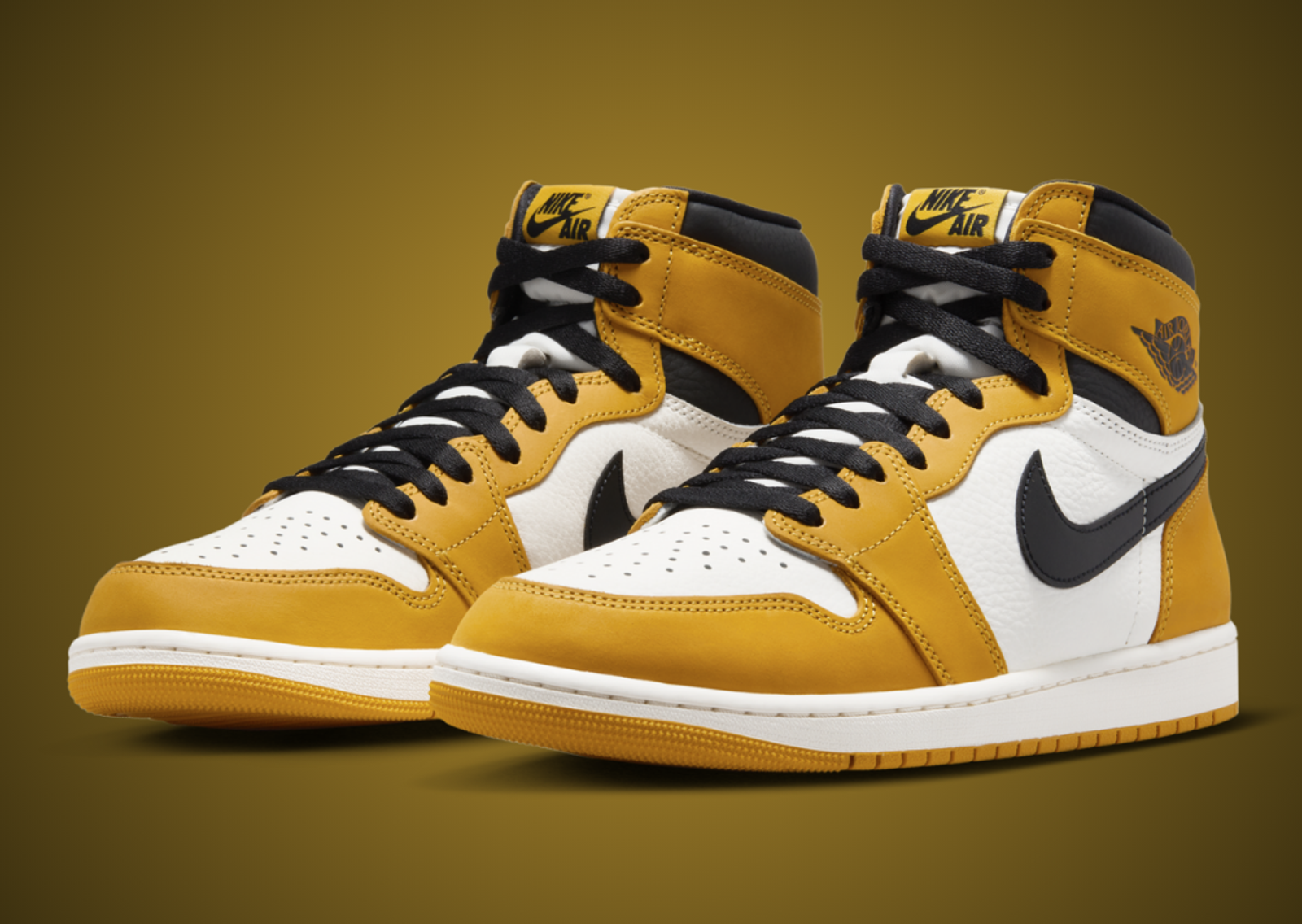 Air Jordan 1 Retro High OG Yellow Ochre Angle