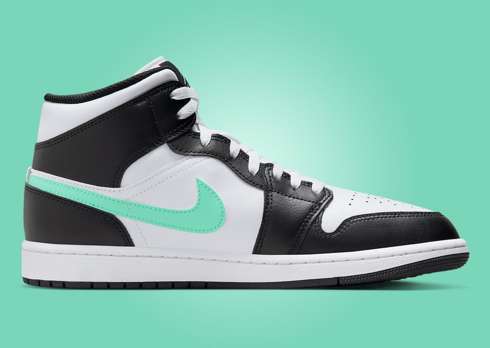 Air Jordan 1 Mid Green Glow Medial