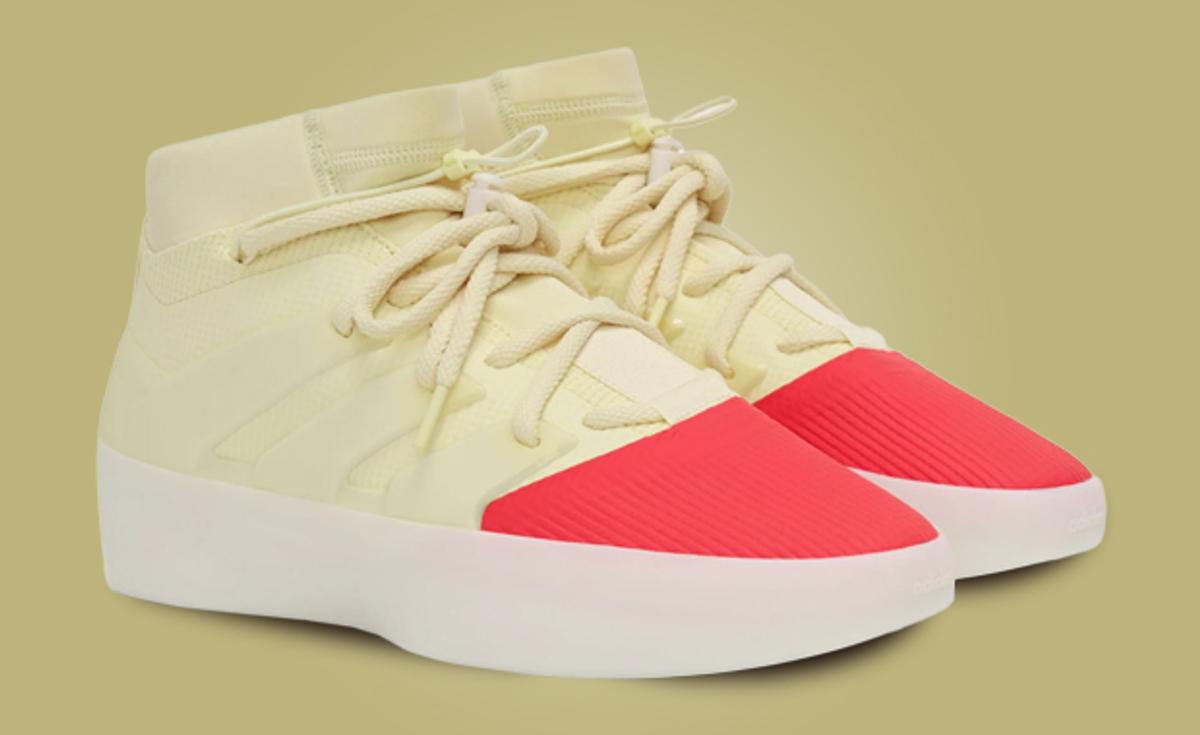 The adidas Fear of God 1 Desert Yellow Indiana Red Releases April 2024