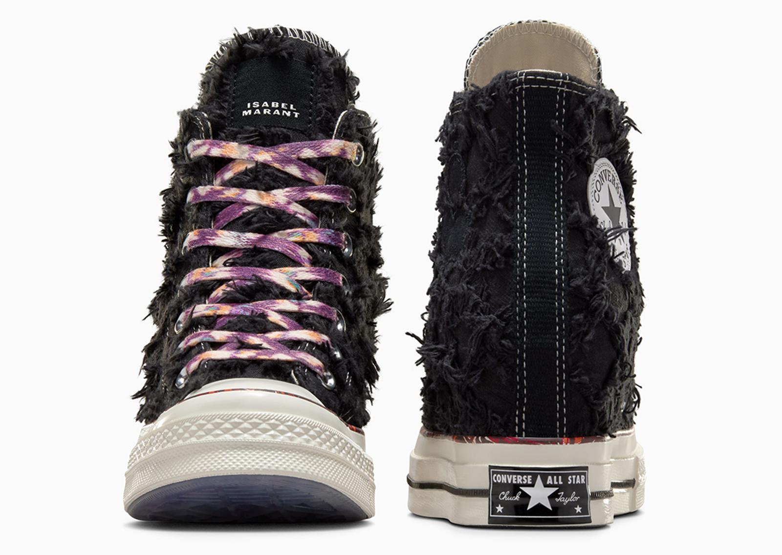 Isabel Marant x Converse Chuck 70 Internal Wedge Raven Egret Toe and Heel