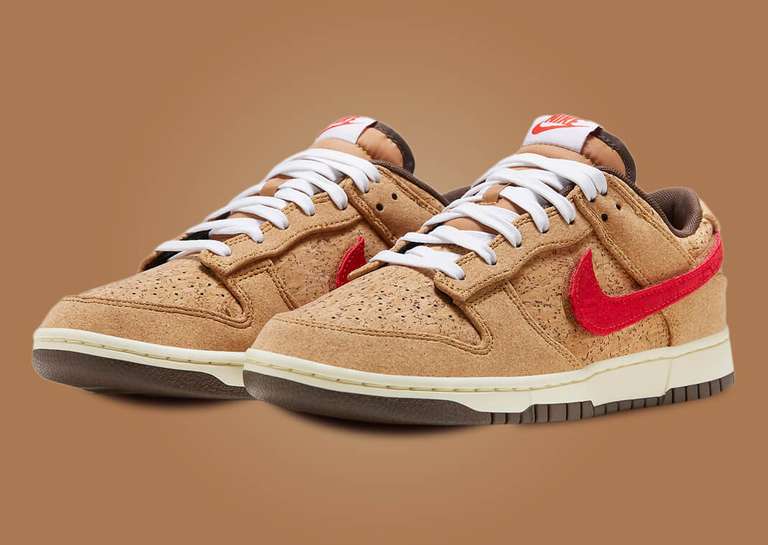 CLOT x Nike Dunk Low SP Flax Lateral Angle
