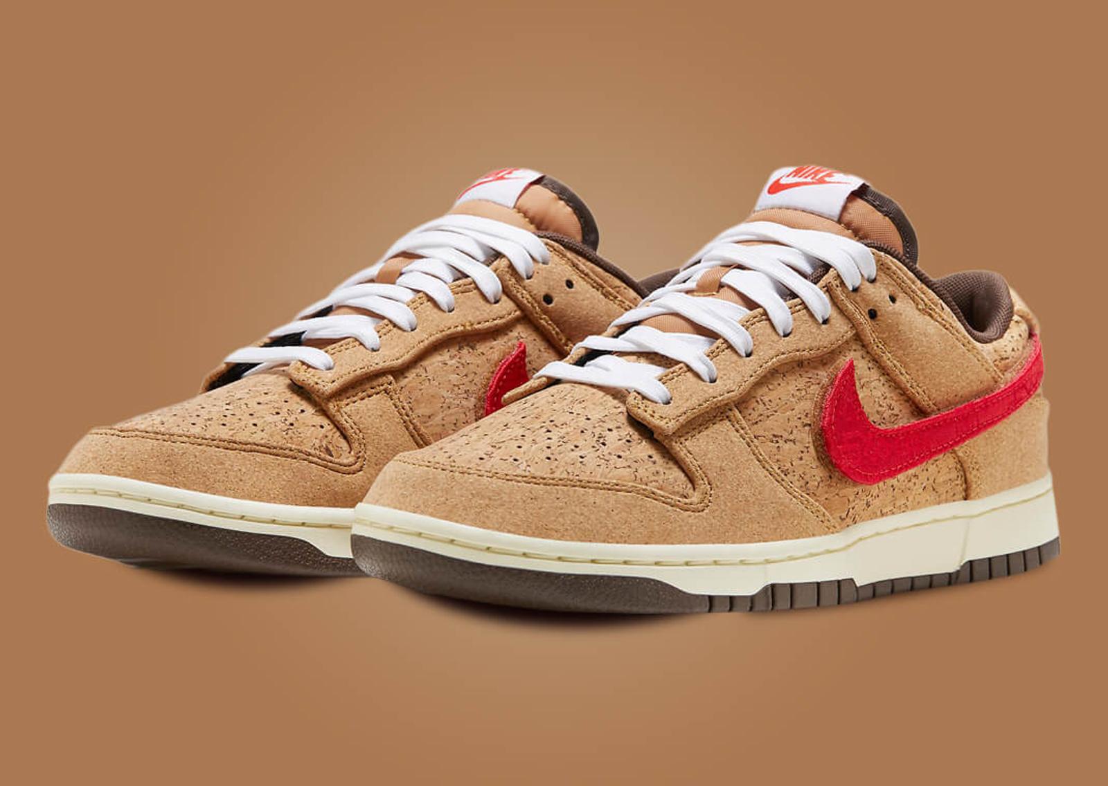 CLOT x Nike Dunk Low SP Flax Lateral Angle