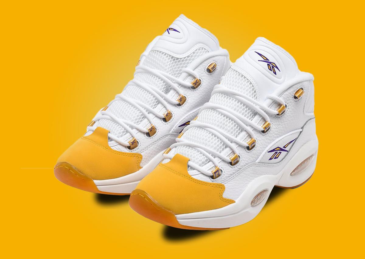 Reebok Question Mid Lakers Yellow Toe
